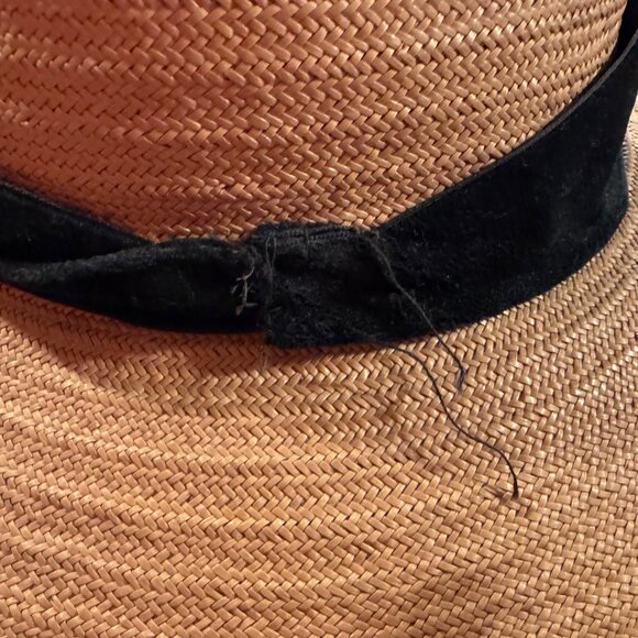 Vintage Straw Boater Hat - Evelyn Lucaya Puerto Rico, Miami, Grand Bahama
